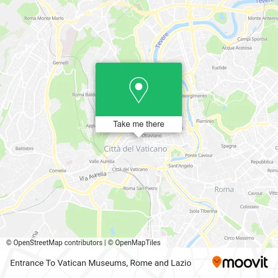 Entrance to Vatican Museums map