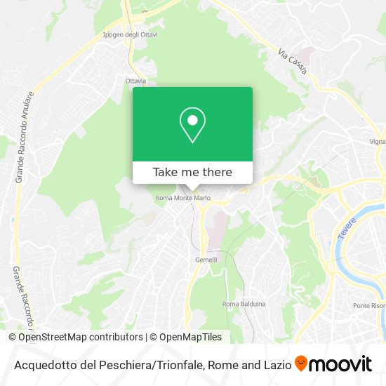Acquedotto del Peschiera / Trionfale map