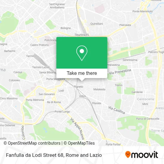 Fanfulla da Lodi Street 68 map
