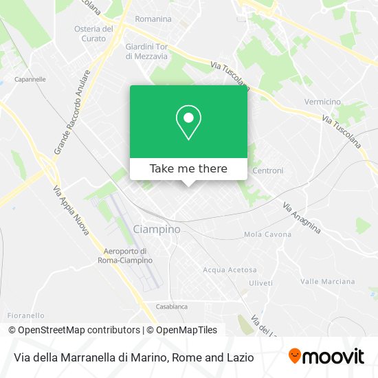 Via della Marranella di Marino map