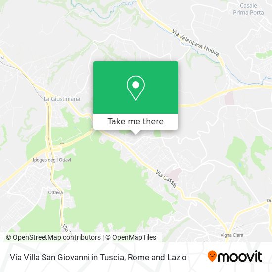 Via Villa San Giovanni in Tuscia map