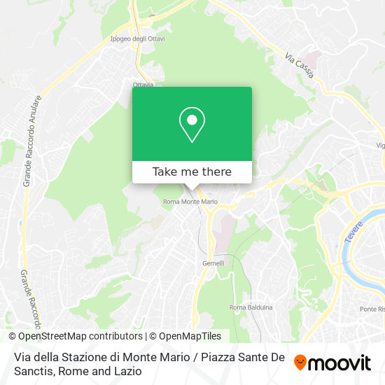 Via della Stazione di Monte Mario / Piazza Sante De Sanctis map