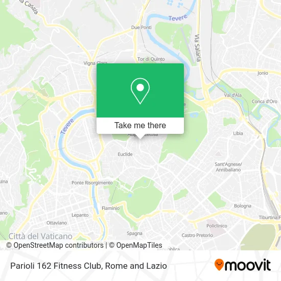 Parioli 162 Fitness Club map