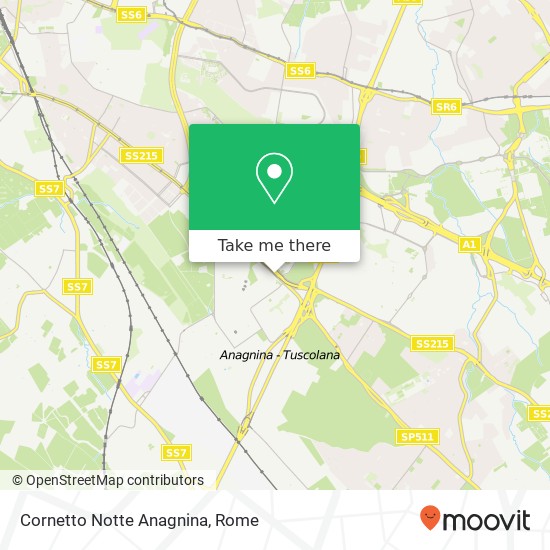 Cornetto Notte Anagnina map