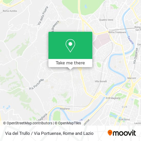 Via del Trullo / Via Portuense map