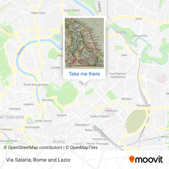 Via Salaria map