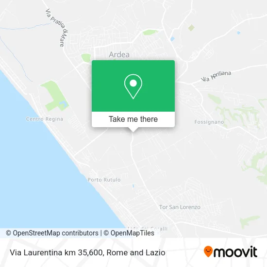 Via Laurentina km 35,600 map