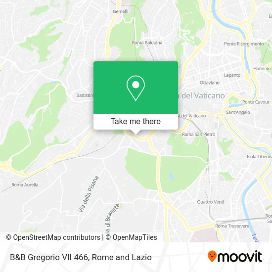 Bed and Breakfast Gregorio VII 466 map