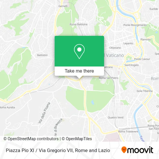 Piazza Pio XI / Via Gregorio VII map