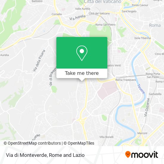 Via di Monteverde map