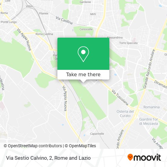 Via Sestio Calvino, 2 map