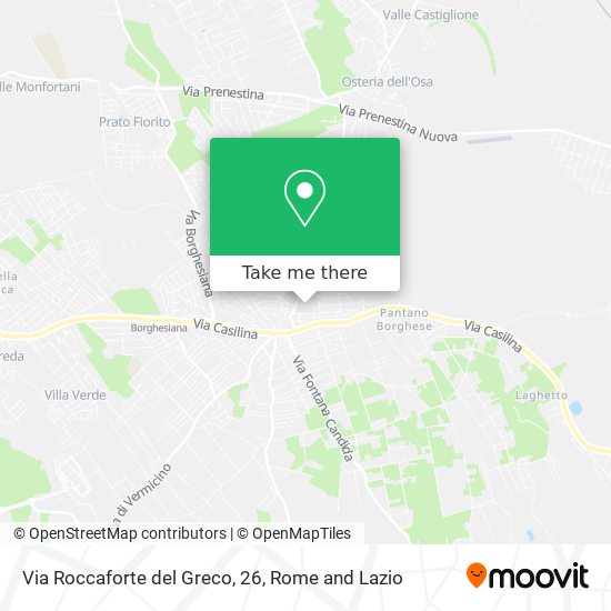Via Roccaforte del Greco, 26 map
