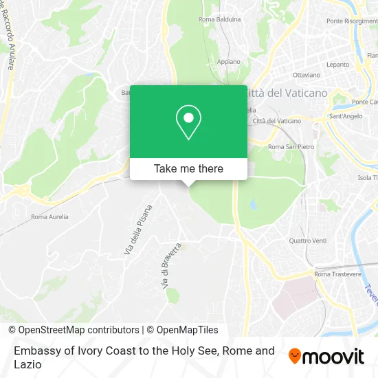 Embassy of Ivory Coast to the Holy See map