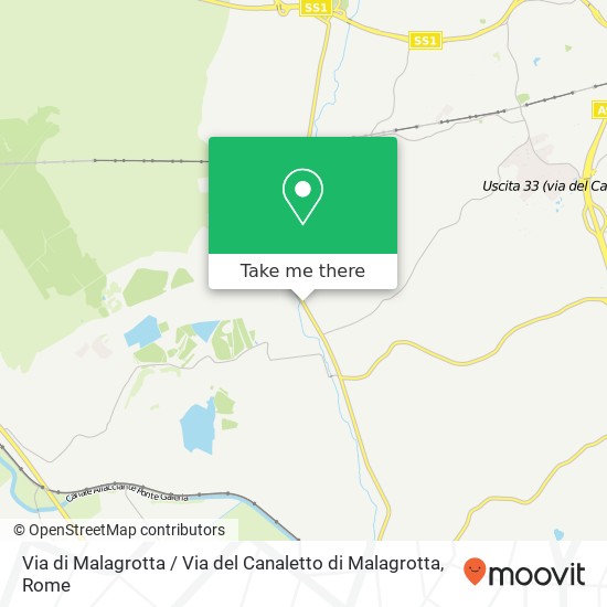 Via di Malagrotta / Via del Canaletto di Malagrotta map
