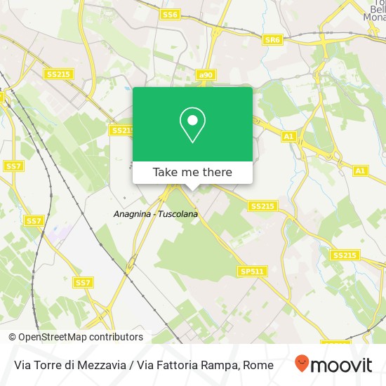 Via Torre di Mezzavia / Via Fattoria Rampa map