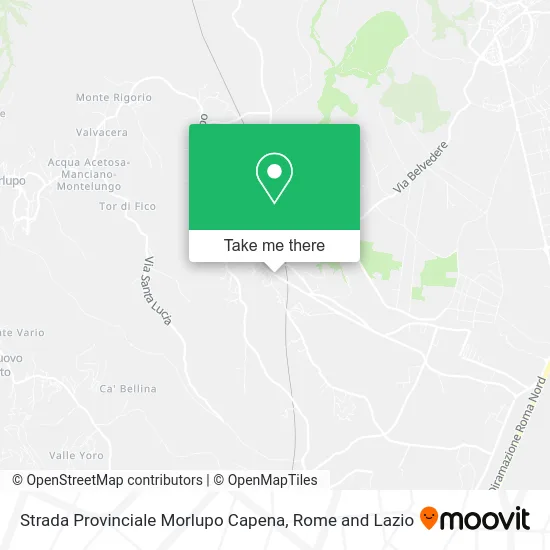 Morlupo Capena Provincial Road map