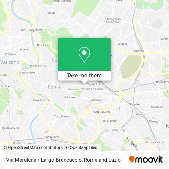 Via Merulana / Largo Brancaccio map