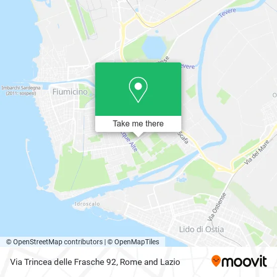 Trincea delle Frasche Street 92 map