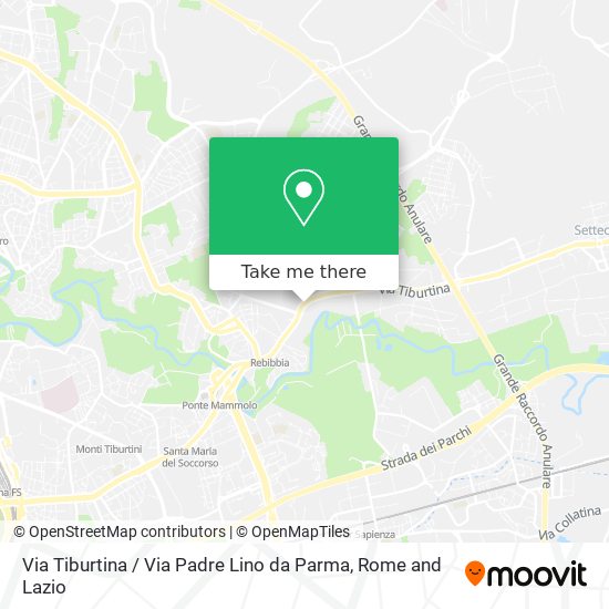 Via Tiburtina / Via Padre Lino da Parma map