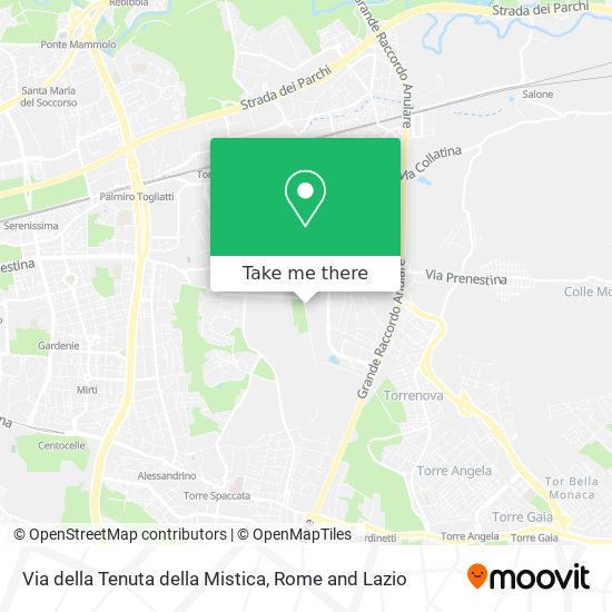 Via della Tenuta della Mistica map