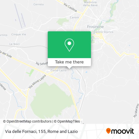 Via delle Fornaci, 155 map