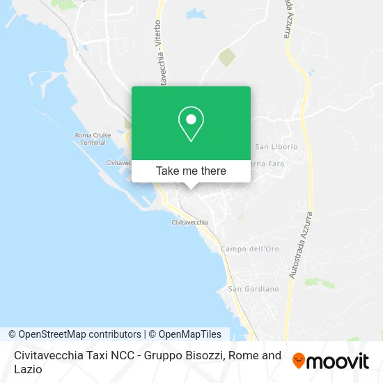 Civitavecchia Taxi NCC - Gruppo Bisozzi map