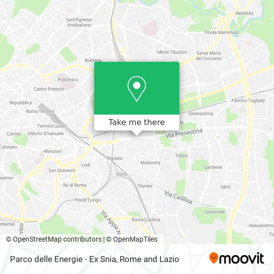 Parco delle Energie - Ex Snia map