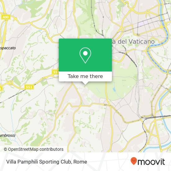Villa Pamphili Sporting Club map