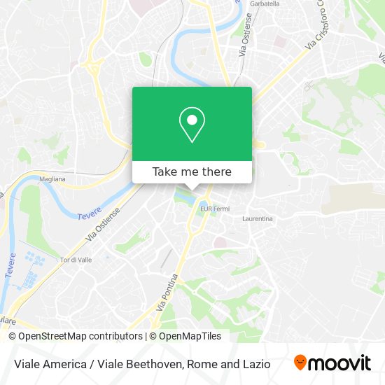 Viale America / Viale Beethoven map
