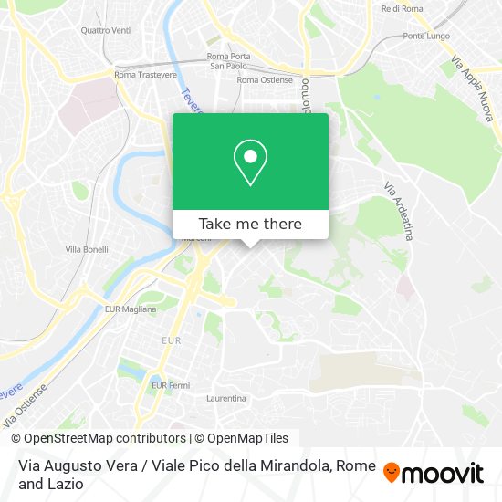 Via Augusto Vera / Viale Pico della Mirandola map