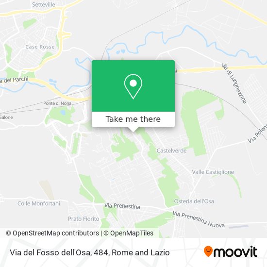 Via del Fosso dell'Osa, 484 map