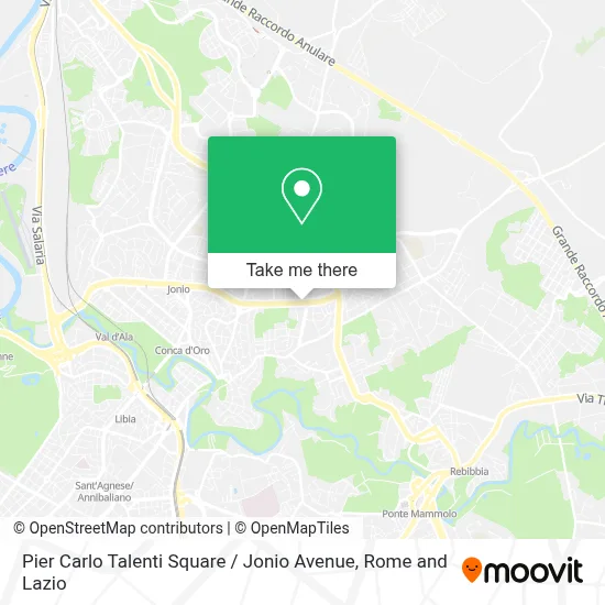 Pier Carlo Talenti Square / Jonio Avenue map