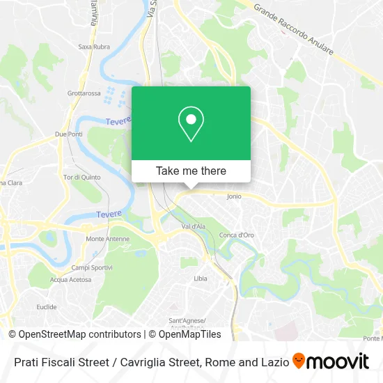 Prati Fiscali Street / Cavriglia Street map