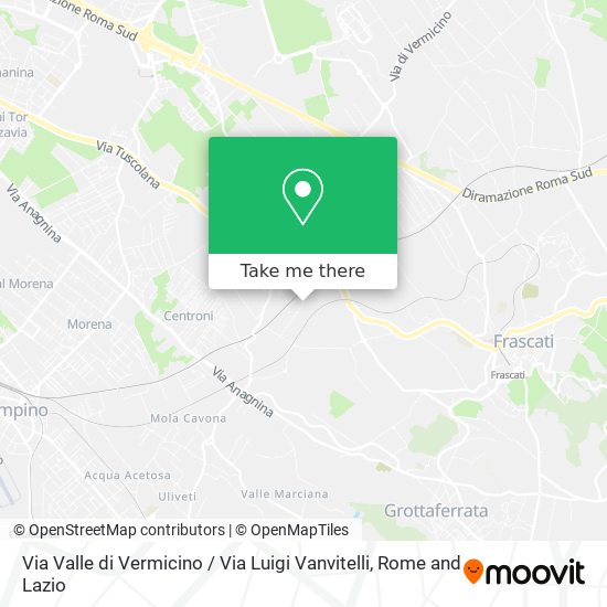 Via Valle di Vermicino / Via Luigi Vanvitelli map