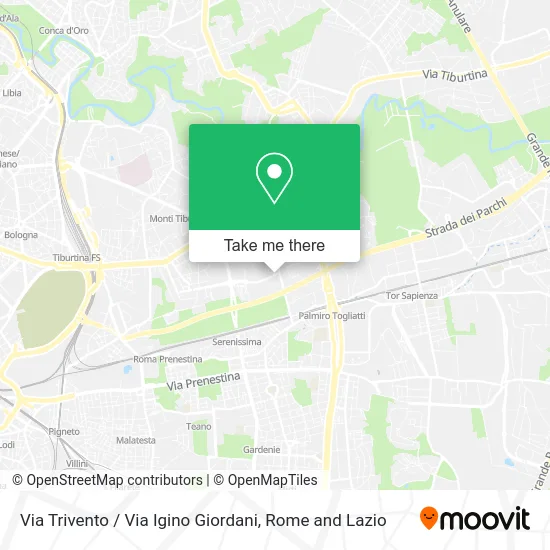 Trivento Street / Igino Giordani Street map
