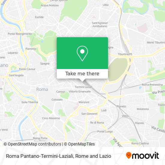 Roma Pantano-Termini-Laziali map