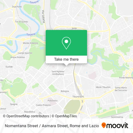 Nomentana Street / Asmara Street map