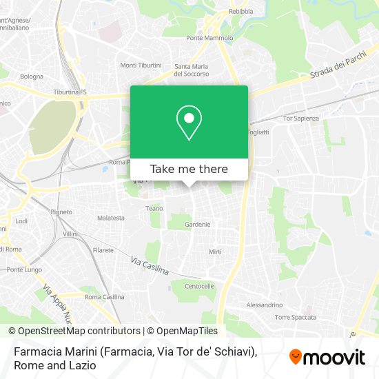 Farmacia Marini (Farmacia, Via Tor de' Schiavi) map