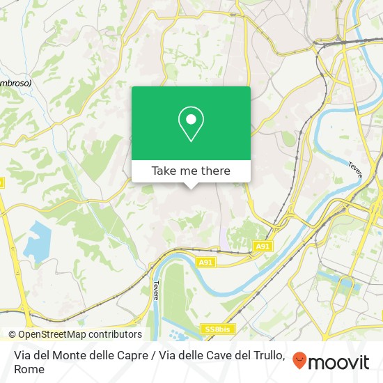 Via del Monte delle Capre / Via delle Cave del Trullo map