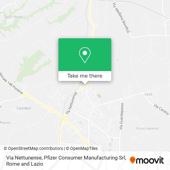 Via Nettunense, Pfizer Consumer Manufacturing Srl map