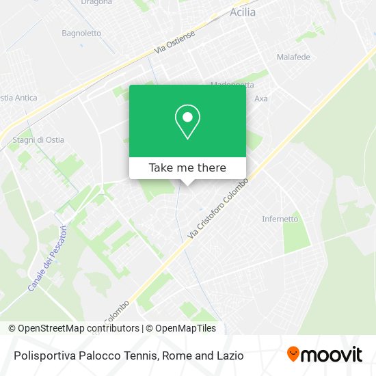 Polisportiva Palocco Tennis map