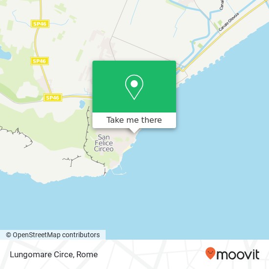 Lungomare Circe map