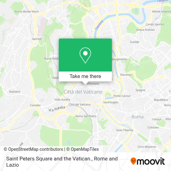 Saint Peter's Square and the Vatican map