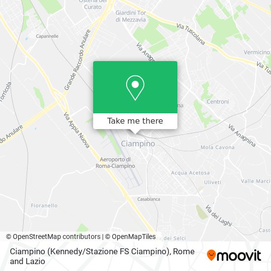 Ciampino (Kennedy / Stazione FS Ciampino) map