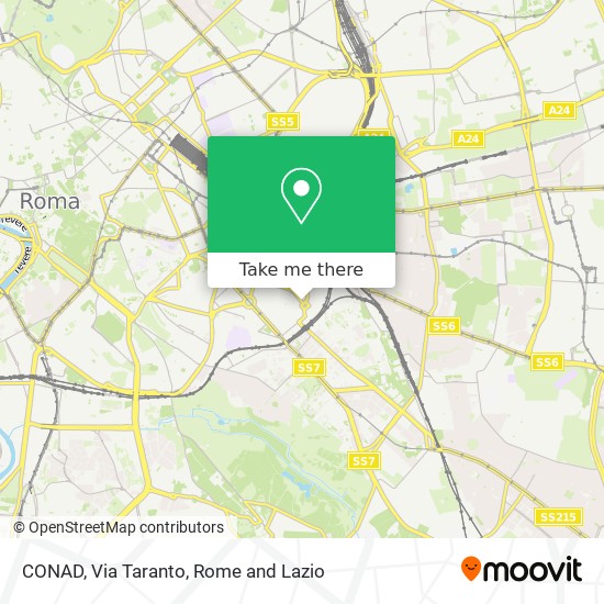 CONAD, Via Taranto map
