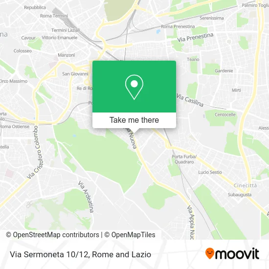 Sermoneta Street 10/12 map