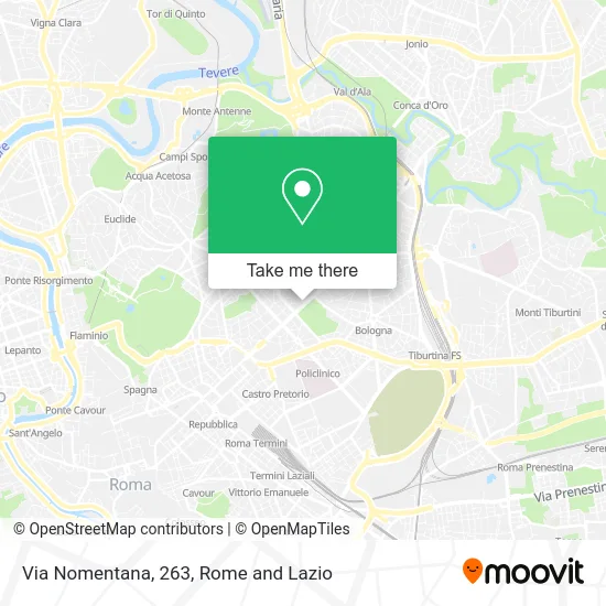 Nomentana Street, 263 map