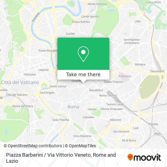 Piazza Barberini / Via Vittorio Veneto map