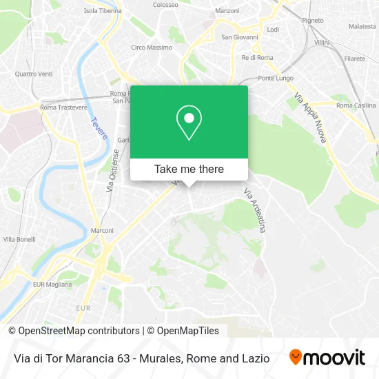 Via di Tor Marancia 63 - Murales map