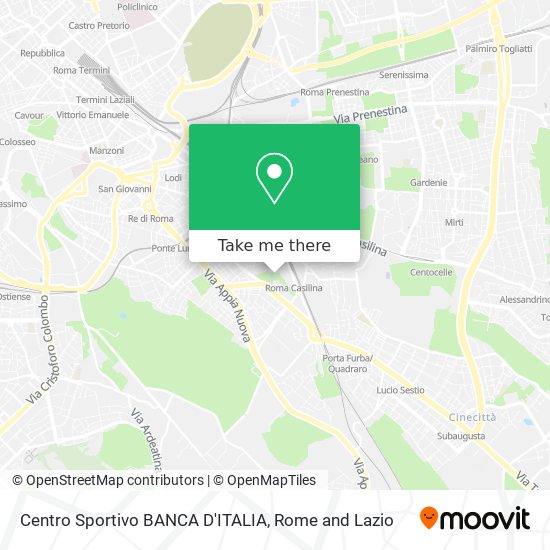 Centro Sportivo BANCA D'ITALIA map
